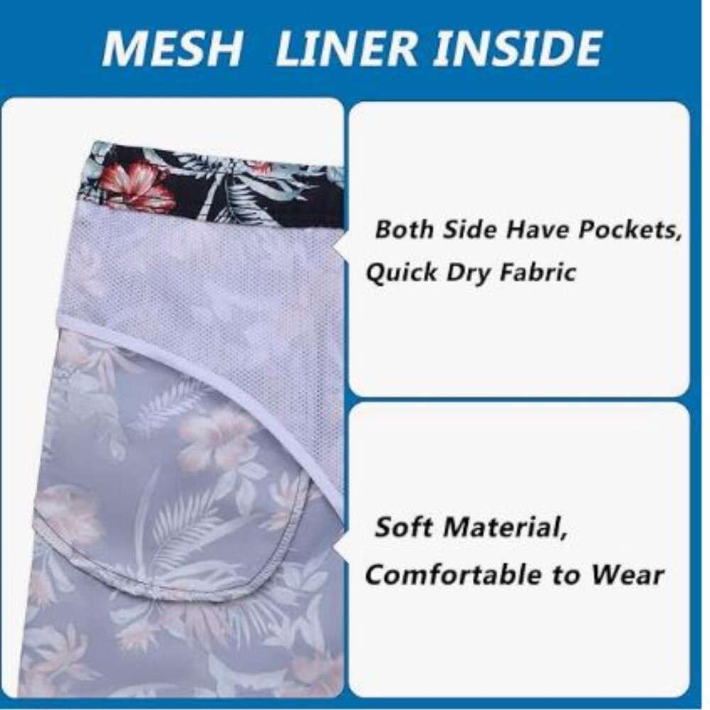 Biwisy Mens Swim Trunks Quick Dry Swim with Mesh Lining - Picture 5 of 6